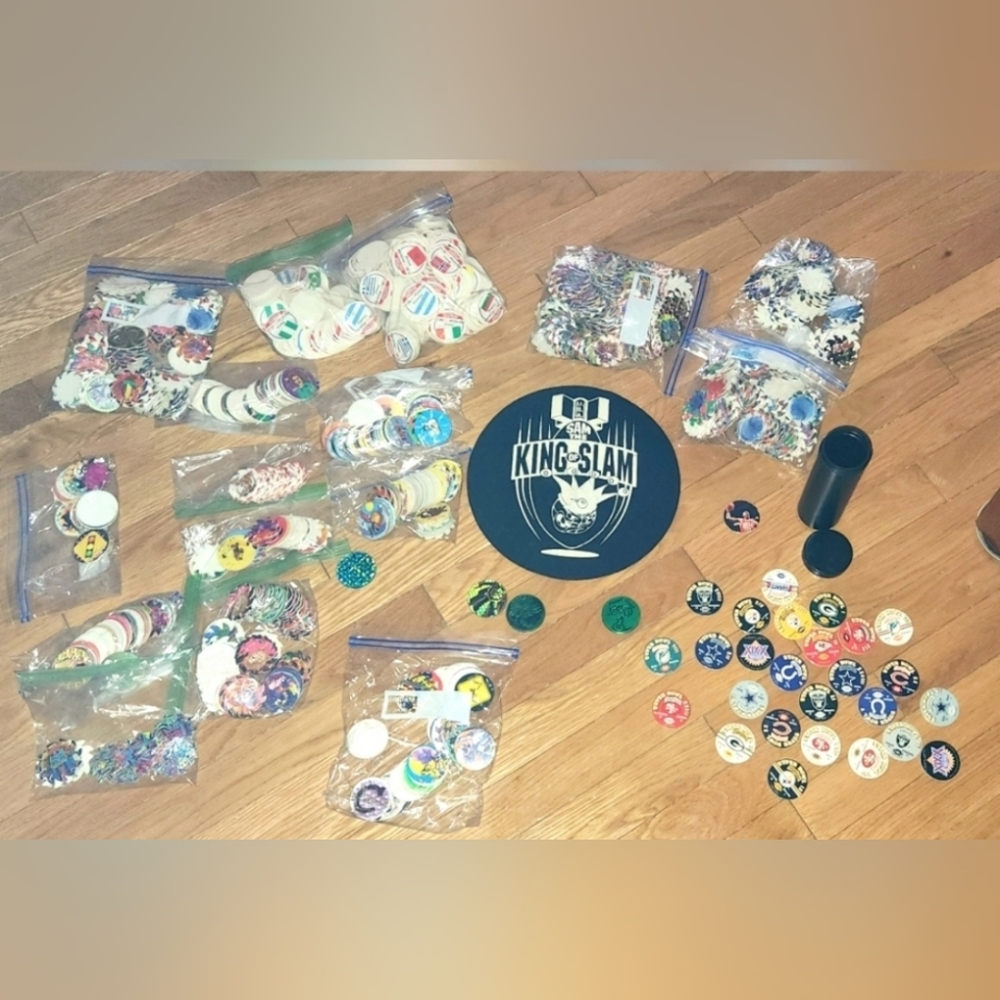 VINTAGE 500+ POGS SLAMMERS & GAME PAD NFL JORDAN& MORE.